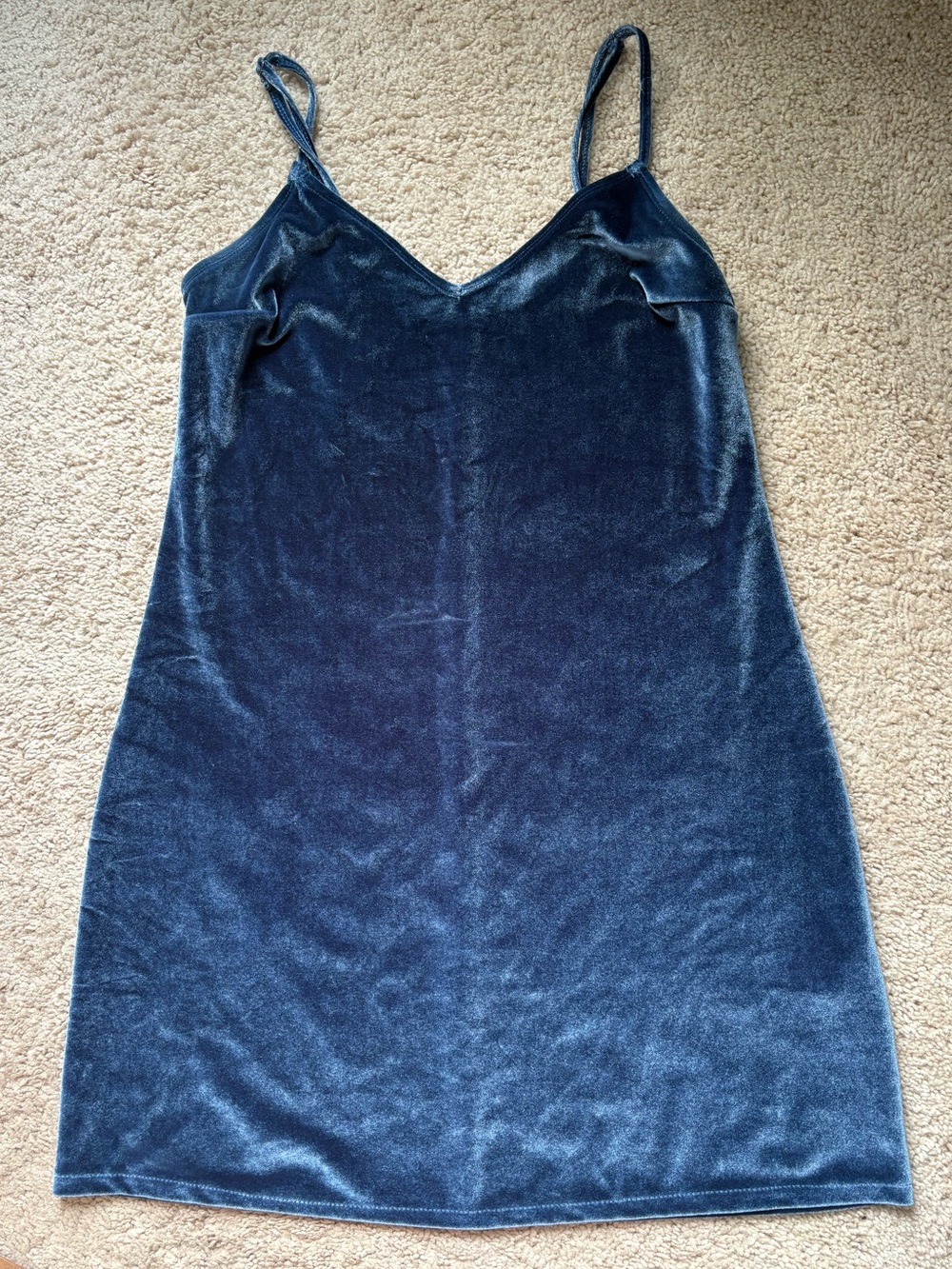 Hollister Velvet Slip Dress - Navy